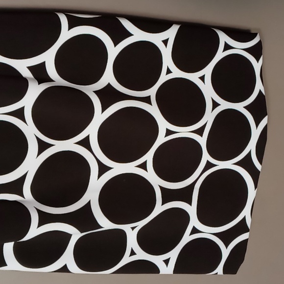 London Times Dark Brown and White Circle Dress Size 14 - Picture 5 of 7